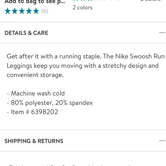 Woman’s Nike Running Leggings 7/8 length - Picture 5 of 7